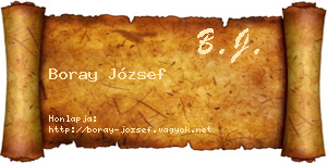Boray József névjegykártya