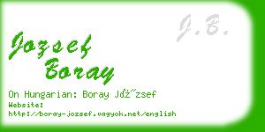 jozsef boray business card